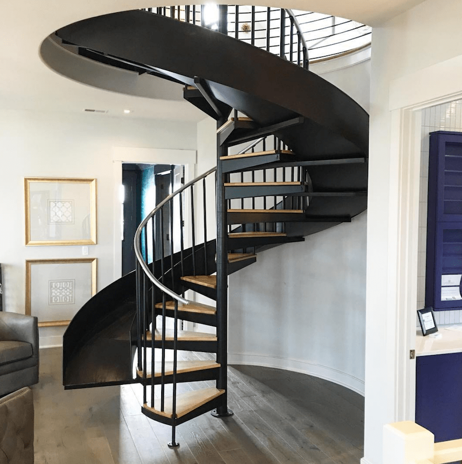 circular-staircase-with-slide-artisan-signature-homes